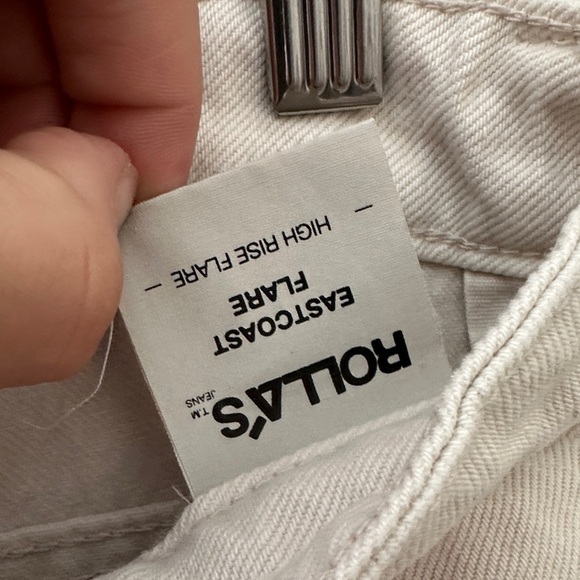 Rolla’s Cream Flare Jeans - Picture 2 of 6